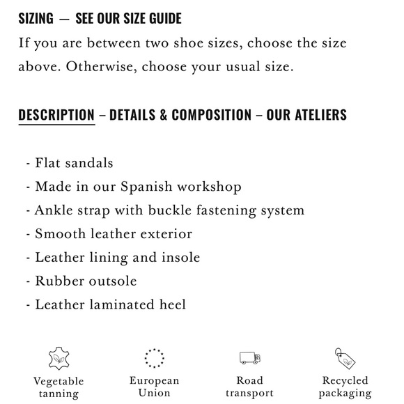 Sézane Adeline low sandals in natural heritage leather sz 40 - Picture 6 of 12